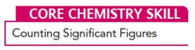 Core Chemistry Skill: Counting Significant Figures
