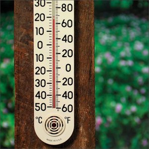 Thermometer showing Celsius and Fahrenheit scales