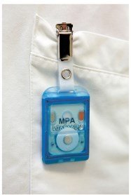 Dosimeter attached to clothing
