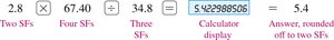 Multiplication and division with significant figures