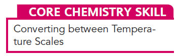 Boiling and freezing points on three temperature scales