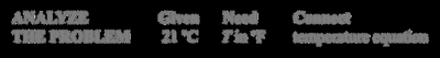 Temperature conversion problem analysis