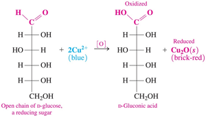 Oxidation of D-glucose to D-gluconic acid with Benedict's reagent