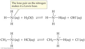Lewis base behavior of amines
