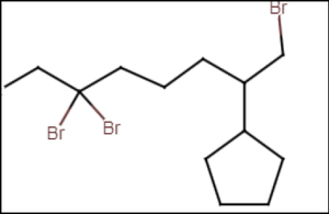 Line-angle formula for substituted alkane