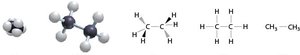 Ethane structural representations