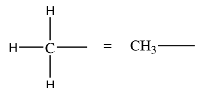 Expanded and condensed structural formulas