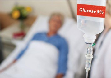 Glucose 5% IV solution in medical use