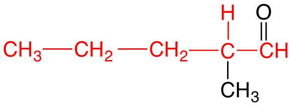 Naming and numbering substituents in aldehydes