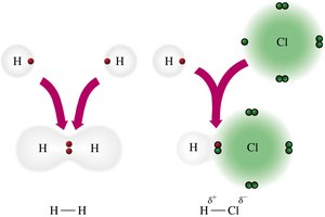 Comparison of nonpolar and polar covalent bonds