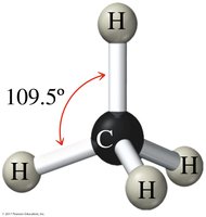 Tetrahedral methane structure