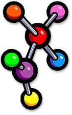 Molecular model showing covalent bonds