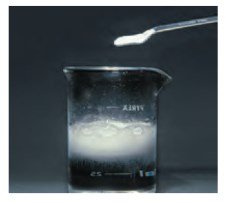 Bubbles forming in a chemical reaction