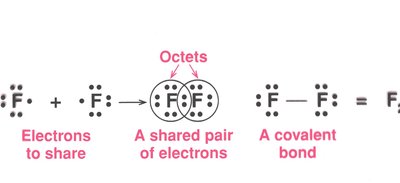 Formation of fluorine molecule