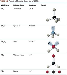 Molecular shapes of carbon compounds