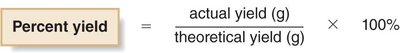 Percent yield formula