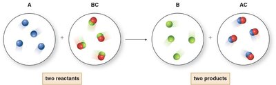 Single replacement reaction: one element replaces another
