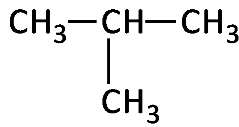 Structure of 2-methylpropane