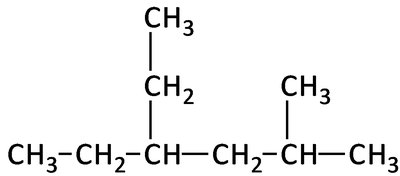 Structure of 4-ethyl-2-methylhexane
