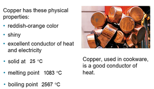 Physical properties of copper