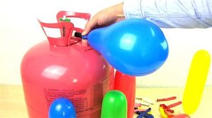 Helium gas being used to fill balloons (Noble gases)