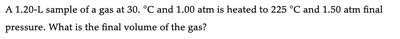 Combined gas law application example