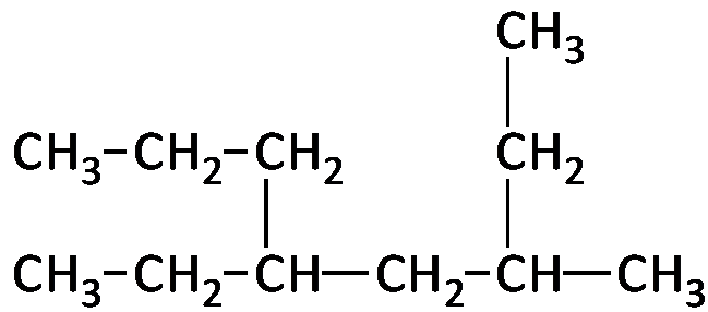 Branched alkane structural formula