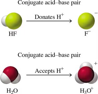 NH3 and H2O conjugate acid-base pairs