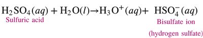 Second dissociation of sulfuric acid