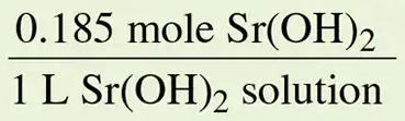 Titration calculation with Sr(OH)2 step 4