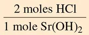 Titration calculation with Sr(OH)2 step 5