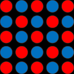 Homogeneous mixture: uniform distribution of particles