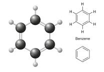 Ethene, ethyne, and benzene structures