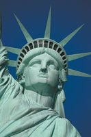 Statue of Liberty patina due to copper oxidation