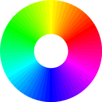 Color wheel representing physical property