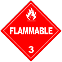 Flammable sign representing chemical property