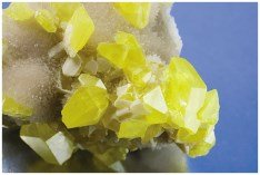 Sulfur crystals representing a mole of atoms