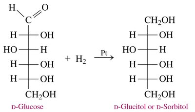 Reduction of D-glucose to D-sorbitol