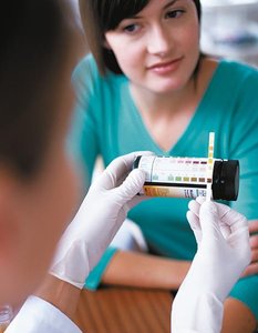 Urine glucose test strip