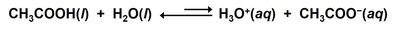 Acetic acid dissociation equation