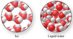Gold and ice as examples of pure substances