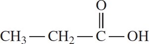 Propanoic acid (propionic acid) structure
