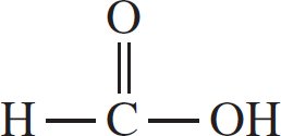 Methanoic acid (formic acid) structure