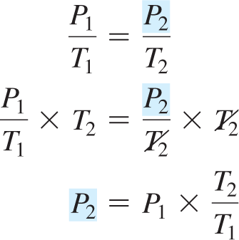 Gay-Lussac's Law equation rearrangement