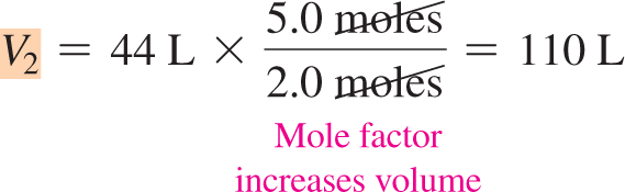 Avogadro's Law calculation
