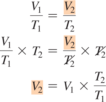 Charles's Law equation rearrangement