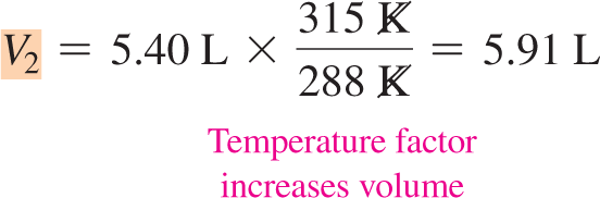 Charles's Law calculation