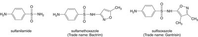 Structures of sulfa drugs