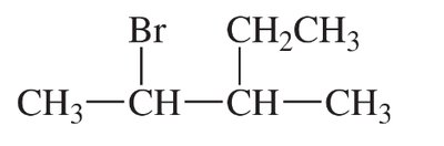 Structure of 2-bromo-3-ethylpentane