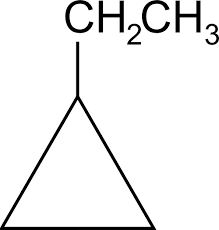 Structure of ethylcyclopropane